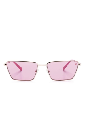 Calvin Klein Jeans geometric-frame sunglasses - Gold
