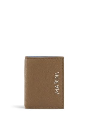 Marni bi-fold leather wallet - Brown