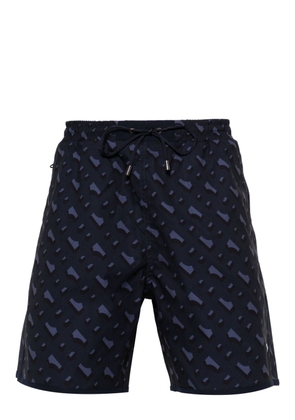 BOSS geometric-print swim shorts - Blue