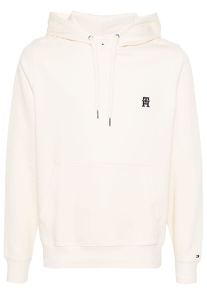 Tommy Hilfiger embroidered-logo jersey hoodie - Neutrals