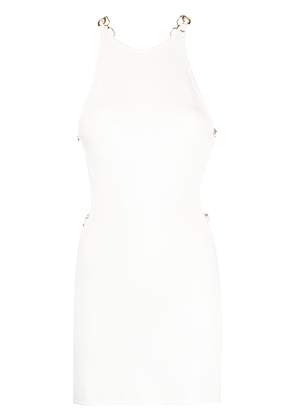 NISSA chain-link open-back mini dress - White