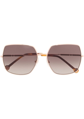 Carolina Herrera oversize square-frame eyeglasses - Gold