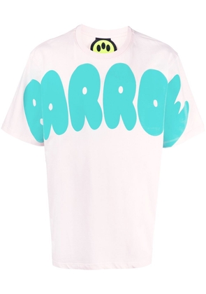 BARROW logo-print detail T-shirt - Pink