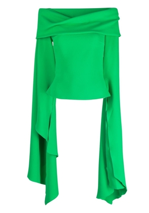 Solace London Stella off-shoulder blouse - Green