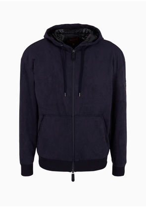 OFFICIAL STORE Suede-effect Fabric Hooded Blouson