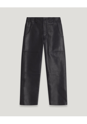 Belstaff Foris Trouser Women's Nappa Leather Black Size UK 31