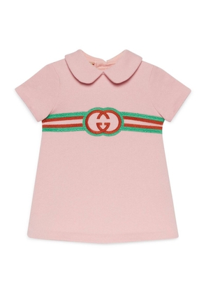 Gucci Kids Cotton Logo-Embroidered Dress (0-36 Months)