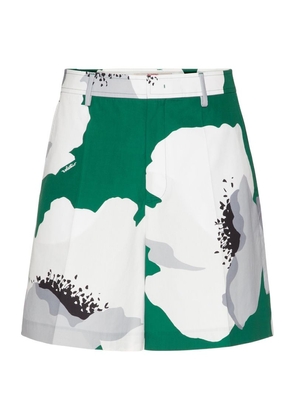 Valentino Garavani Cotton Floral Bermuda Shorts