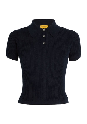 Guest In Residence Cashmere Shrunken Polo Shirt