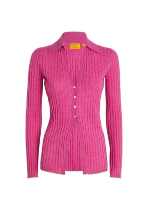 Guest In Residence Merino Wool-Cashmere-Silk Cardigan