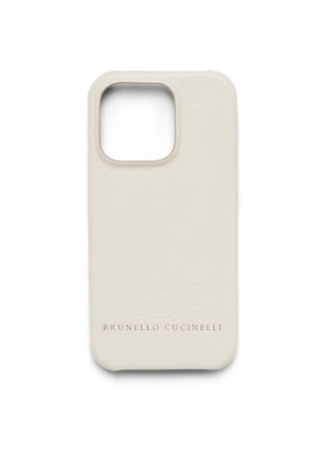 Brunello Cucinelli Leather Iphone 14 Pro Case