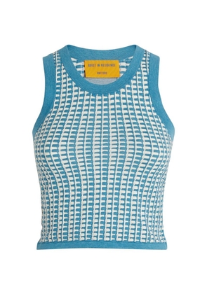 Guest In Residence Jacquard Cropped Tank Top