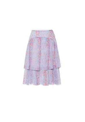 See By Chloé Printed cotton and silk midi skirt
