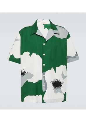 Valentino Floral cotton poplin bowling shirt
