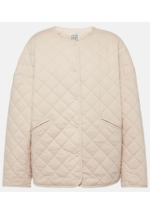 Toteme Quilted single-breasted cotton jacket