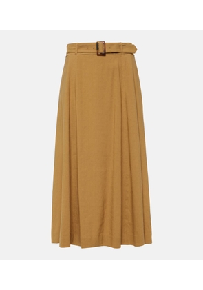 Veronica Beard Arwen linen-blend midi skirt