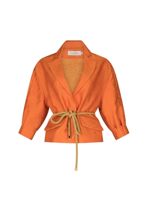 Silvia Tcherassi - Gianna Sculpted Blazer - Orange - XL - Moda Operandi
