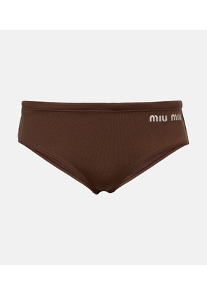 Miu Miu Logo bikini bottoms