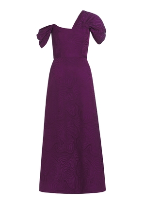 Markarian - Adela Asymmetric Jacquard Midi Dress - Purple - US 2 - Moda Operandi
