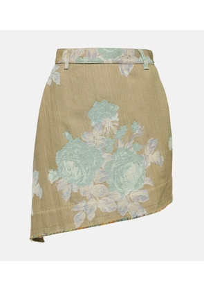 Vivienne Westwood Sailor floral asymmetric denim miniskirt