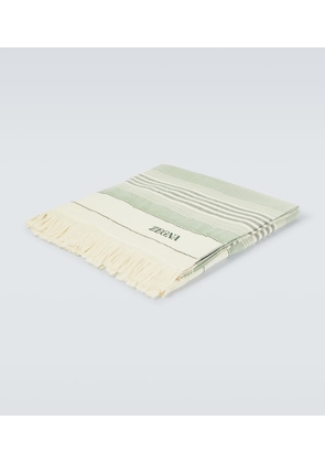 Zegna Logo cotton beach towel
