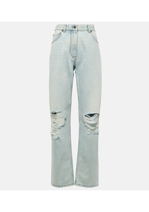 The Row Burty mid-rise distressed straight jeans