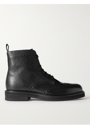 Mr P. - Jacques Full-Grain Leather Brogue Boots - Men - Black - UK 7