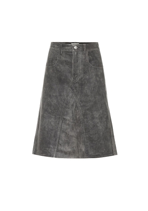 Marant Etoile Fiali leather midi skirt