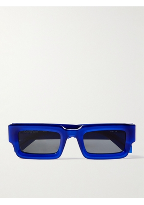Off-White - Lecce Rectangular-Frame Acetate Sunglasses - Men - Blue