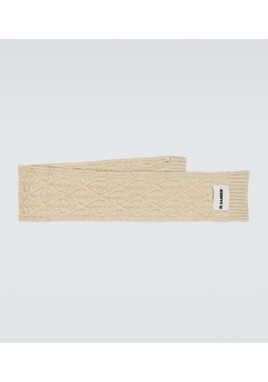 Jil Sander Cable-knit wool scarf