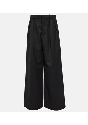 Wardrobe.NYC Pleated low-rise wide-leg wool pants