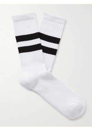 Norse Projects - Bjarki Striped Two-Tone Cotton-Blend Socks - Men - White
