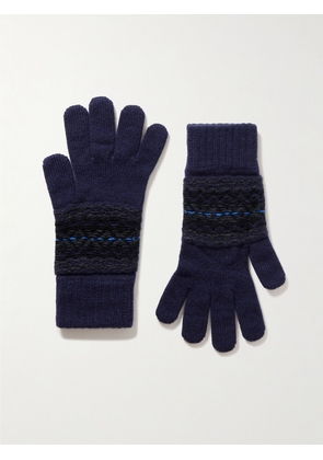 Johnstons of Elgin - Reversible Fair Isle Cashmere Gloves - Men - Blue