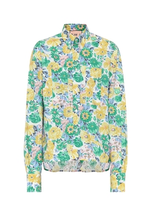 Plan C Floral cotton poplin shirt
