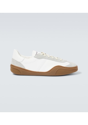 Acne Studios Suede-trimmed leather sneakers