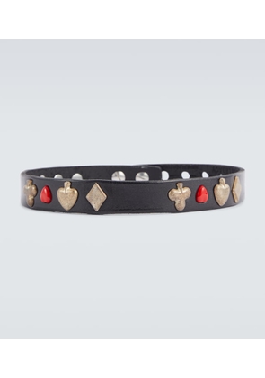 Our Legacy Embellished leather choker