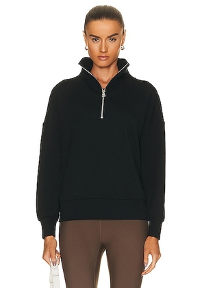 Varley Hawley Half Zip Sweatshirt in Black - Black. Size L (also in S, XL, XS).