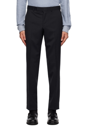 ZEGNA Navy Creased Trousers