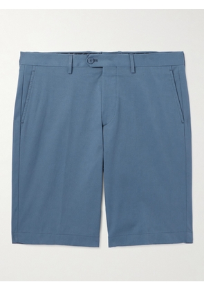 Etro - Straight-Leg Cotton-Blend Twill Bermuda Shorts - Men - Blue - IT 46