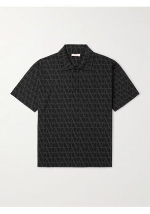 Valentino Garavani - Toile Iconographe Cotton-Jersey Polo Shirt - Men - Black - S