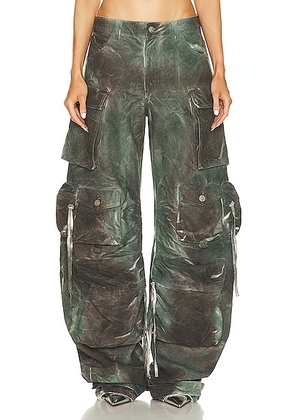 THE ATTICO Fern Long Pant in Stained Green - Green. Size 25 (also in ).