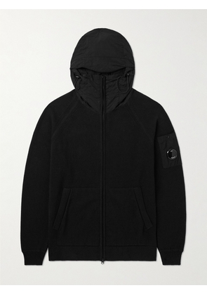 C.P. Company - Chrome R-Trimmed Cotton-Jersey Hooded Jacket - Men - Black - IT 46