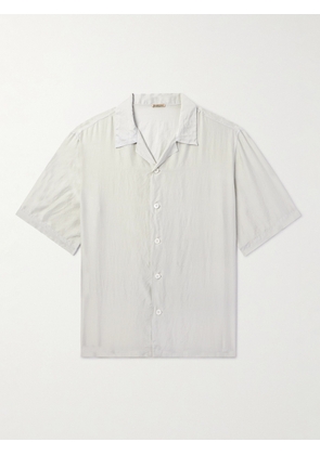 Barena - Solana Camp-Collar Garment-Dyed Silk Shirt - Men - Neutrals - IT 44