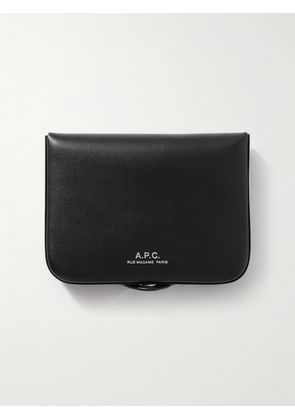 A.P.C. - Josh Logo-Detailed Leather Wallet - Men - Black
