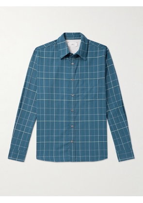 Mr P. - Checked Organic Cotton-Twill Shirt - Men - Blue - XS