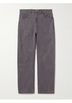 Entire Studios - Task Straight-Leg Stone-Washed Cotton-Canvas Trousers - Men - Gray - S