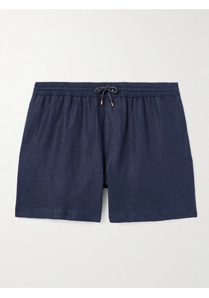 Agnona - Straight-Leg Linen Swim Shorts - Men - Blue - S