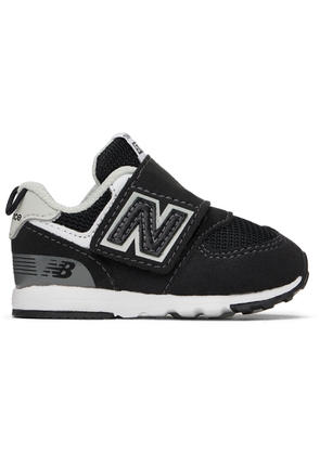 New Balance Baby Black 574 NEW-B Hook & Loop Sneakers