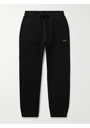 Noah - Core Tapered Logo-Embroidered Cotton-Jersey Sweatpants - Men - Black - S