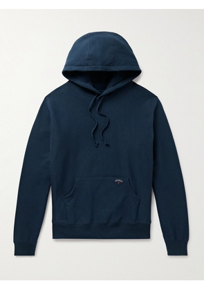 Noah - Logo-Embroidered Cotton-Jersey Hoodie - Men - Blue - S